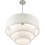 55914-91 4 Light Brushed Nickel Pendant Chandelier-Lighting LumensChandeliers