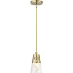 56451-08 1 Light Natural Brass Mini Pendant-Lighting LumensPendant Lights