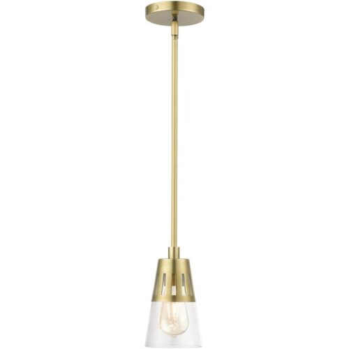 56451-08 1 Light Natural Brass Mini Pendant-Lighting LumensPendant Lights