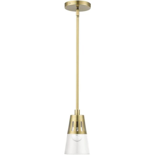 56451-08 1 Light Natural Brass Mini Pendant-Lighting LumensPendant Lights