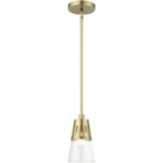 56451-08 1 Light Natural Brass Mini Pendant-Lighting LumensPendant Lights