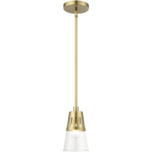 56451-08 1 Light Natural Brass Mini Pendant-Lighting LumensPendant Lights