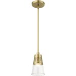 56451-08 1 Light Natural Brass Mini Pendant-Lighting LumensPendant Lights