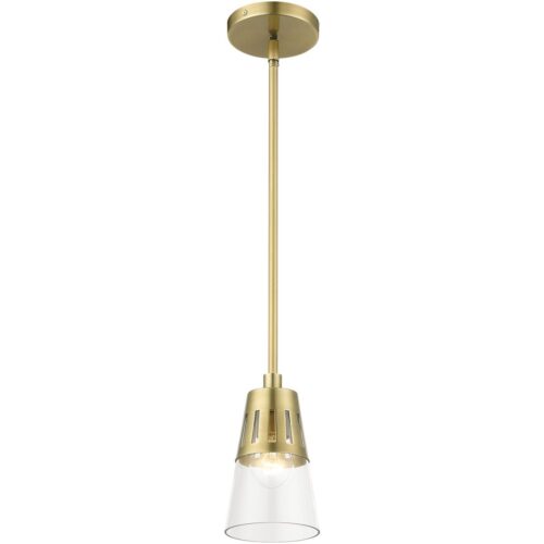 56451-08 1 Light Natural Brass Mini Pendant-Lighting LumensPendant Lights