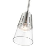 56451-91 1 Light Brushed Nickel Mini Pendant-Lighting LumensPendant Lights