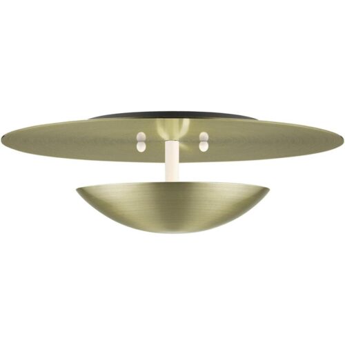 56570-01 2 Light Antique Brass Large Semi-Flush/ Wall Sconce-Lighting LumensSemi Flush