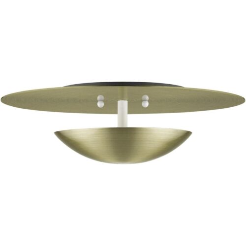 56570-01 2 Light Antique Brass Large Semi-Flush/ Wall Sconce-Lighting LumensSemi Flush