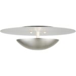 56570-91 2 Light Brushed Nickel Large Semi-Flush/ Wall Sconce-Lighting LumensSemi Flush