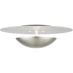 56570-91 2 Light Brushed Nickel Large Semi-Flush/ Wall Sconce-Lighting LumensSemi Flush