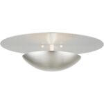 56570-91 2 Light Brushed Nickel Large Semi-Flush/ Wall Sconce-Lighting LumensSemi Flush