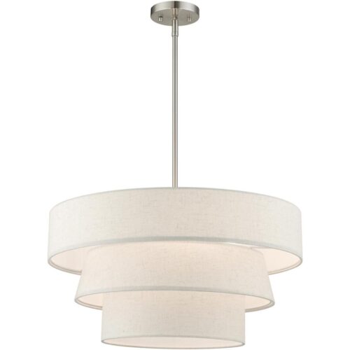 56724-91 4 Light Brushed Nickel Pendant Chandelier-Lighting LumensChandeliers