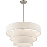 56724-91 4 Light Brushed Nickel Pendant Chandelier-Lighting LumensChandeliers