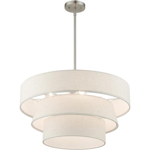 56724-91 4 Light Brushed Nickel Pendant Chandelier-Lighting LumensChandeliers