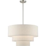 57484-91 4 Light Brushed Nickel Pendant Chandelier-Lighting LumensChandeliers