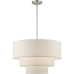 57484-91 4 Light Brushed Nickel Pendant Chandelier-Lighting LumensChandeliers