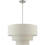 57484-91 4 Light Brushed Nickel Pendant Chandelier-Lighting LumensChandeliers