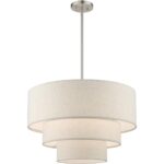 57484-91 4 Light Brushed Nickel Pendant Chandelier-Lighting LumensChandeliers