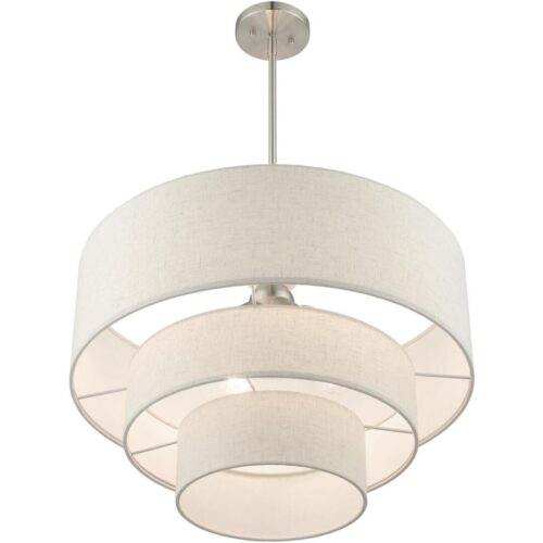 57484-91 4 Light Brushed Nickel Pendant Chandelier-Lighting LumensChandeliers