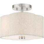 58061-91 2 Light Brushed Nickel Semi Flush-Lighting LumensSemi Flush