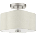 58061-91 2 Light Brushed Nickel Semi Flush-Lighting LumensSemi Flush