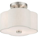 58061-91 2 Light Brushed Nickel Semi Flush-Lighting LumensSemi Flush