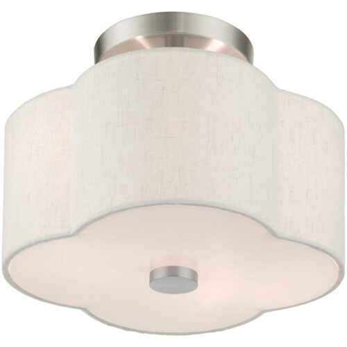 58061-91 2 Light Brushed Nickel Semi Flush-Lighting LumensSemi Flush