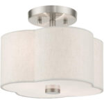 58061-91 2 Light Brushed Nickel Semi Flush-Lighting LumensSemi Flush