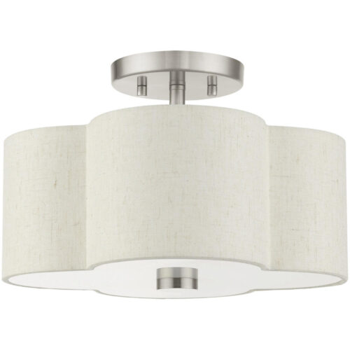 58062-91 2 Light Brushed Nickel Semi Flush-Lighting LumensSemi Flush