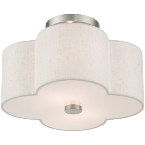 58062-91 2 Light Brushed Nickel Semi Flush-Lighting LumensSemi Flush