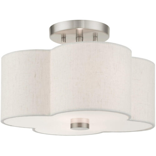 58062-91 2 Light Brushed Nickel Semi Flush-Lighting LumensSemi Flush