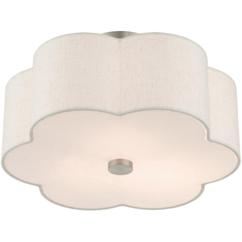 58063-91 3 Light Brushed Nickel Semi Flush-Lighting LumensSemi Flush