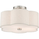 58063-91 3 Light Brushed Nickel Semi Flush-Lighting LumensSemi Flush