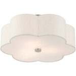 58064-91 3 Light Brushed Nickel Semi Flush-Lighting LumensSemi Flush