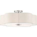 58068-91 5 Light Brushed Nickel Semi Flush-Lighting LumensSemi Flush