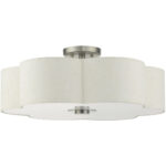 58068-91 5 Light Brushed Nickel Semi Flush-Lighting LumensSemi Flush