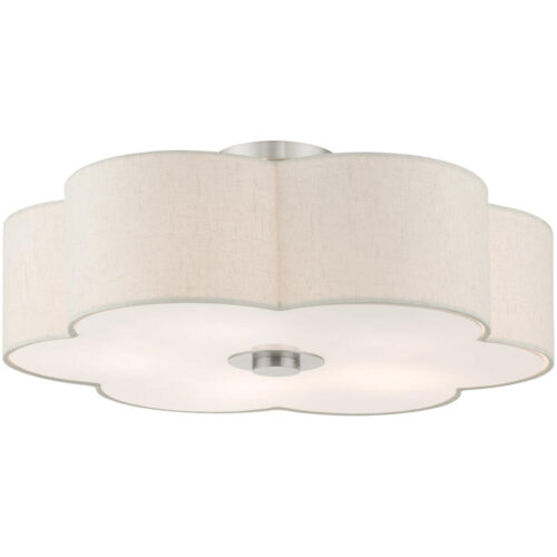 58068-91 5 Light Brushed Nickel Semi Flush-Lighting LumensSemi Flush