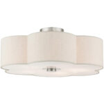 58068-91 5 Light Brushed Nickel Semi Flush-Lighting LumensSemi Flush