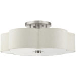 58069-91 6 Light Brushed Nickel Semi Flush-Lighting LumensSemi Flush