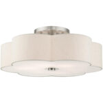 58069-91 6 Light Brushed Nickel Semi Flush-Lighting LumensSemi Flush