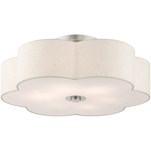 58069-91 6 Light Brushed Nickel Semi Flush-Lighting LumensSemi Flush