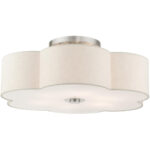 58069-91 6 Light Brushed Nickel Semi Flush-Lighting LumensSemi Flush