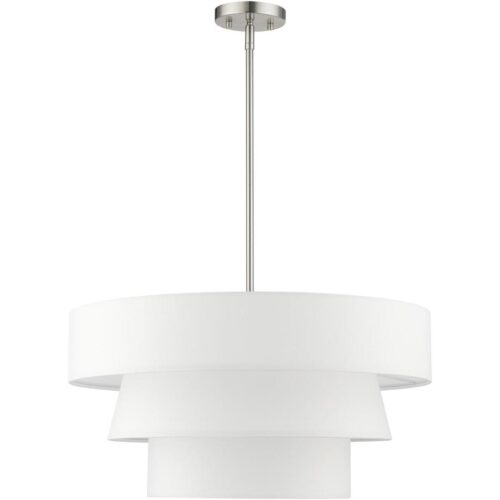 58134-91 4 Light Brushed Nickel Pendant Chandelier-Lighting LumensChandeliers