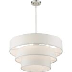 58134-91 4 Light Brushed Nickel Pendant Chandelier-Lighting LumensChandeliers