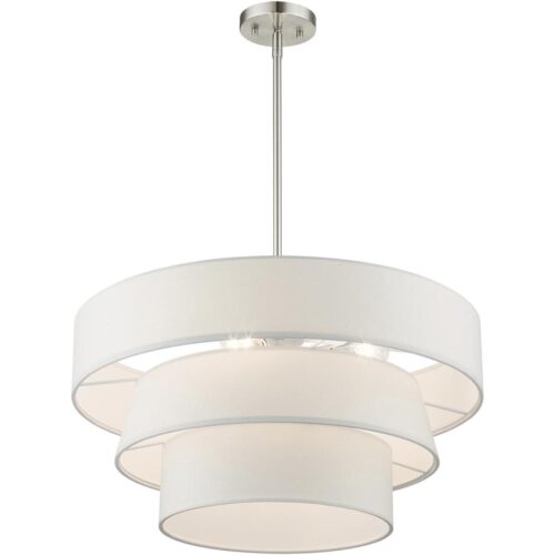 58134-91 4 Light Brushed Nickel Pendant Chandelier-Lighting LumensChandeliers