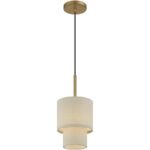 58891-48 1 Light Antique Gold Leaf Mini Pendant-Lighting LumensPendant Lights