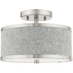 60421-91 2 Light Brushed Nickel Semi Flush-Lighting LumensSemi Flush