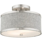 60421-91 2 Light Brushed Nickel Semi Flush-Lighting LumensSemi Flush