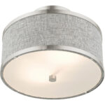 60421-91 2 Light Brushed Nickel Semi Flush-Lighting LumensSemi Flush