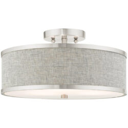 60423-91 3 Light Brushed Nickel Semi Flush-Lighting LumensSemi Flush