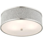 60423-91 3 Light Brushed Nickel Semi Flush-Lighting LumensSemi Flush